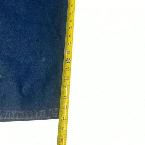 Vintage Sawhorse Denim Overalls Dungarees Carpenter Bib  Size 42x30 - Picture 4 of 10